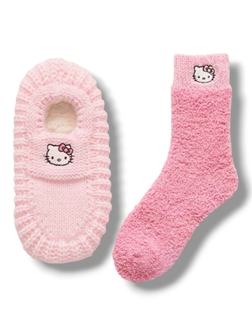 Womens 2-Pack Hello Kitty Socks & Slipper Socks Set - NWT - Picture 3 of 7